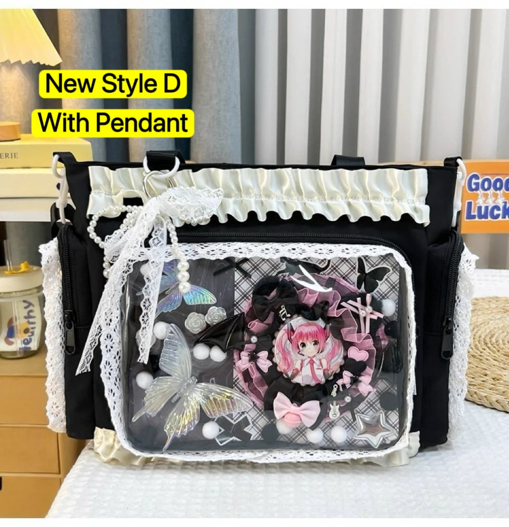 Ita Bag Transparent Window Tote – Y2K Kawaii Crossbody Shoulder Bag