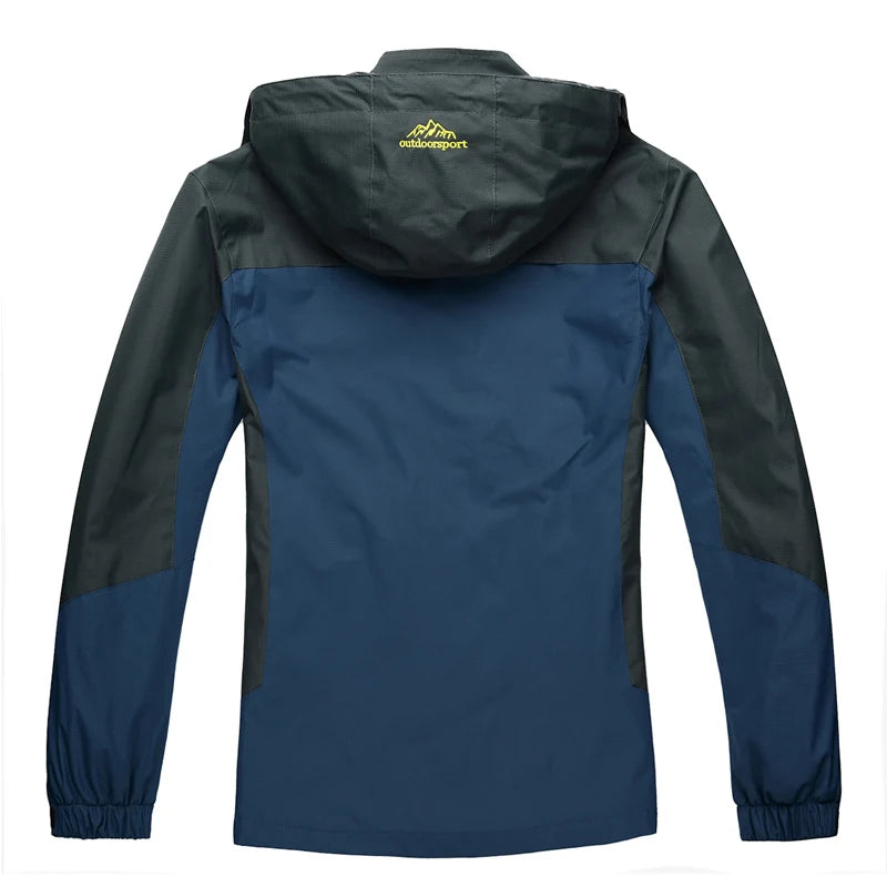 Men's Outdoor Hiking Windbreaker Jacket – Waterproof Hooded Coat