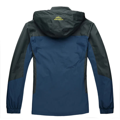 Men's Outdoor Hiking Windbreaker Jacket – Waterproof Hooded Coat