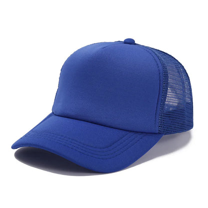Custom Logo Mesh Trucker Hat – 5-Panel Snapback Baseball Cap for Men & Women