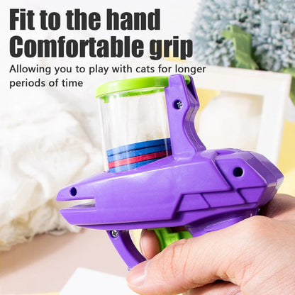 Flying Saucer Cat Toy Gun with 15 EVA Discs – Interactive Pet Toy