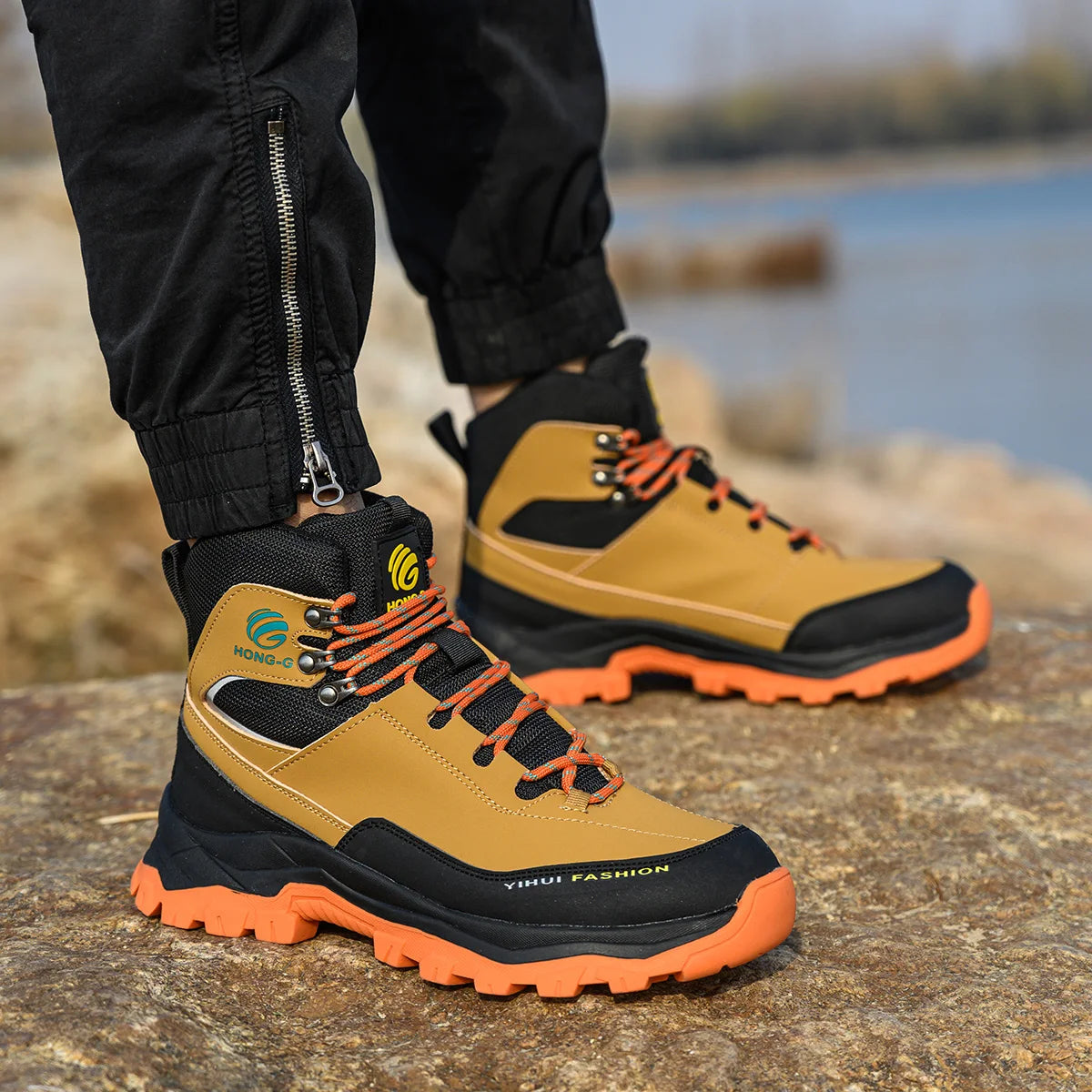 Steel Toe Work Boots – Men's High-Top Anti-Puncture Safety Shoes