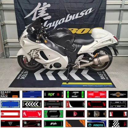 Motorcycle Parking Mat – Racing Display Carpet for Bike & Garage