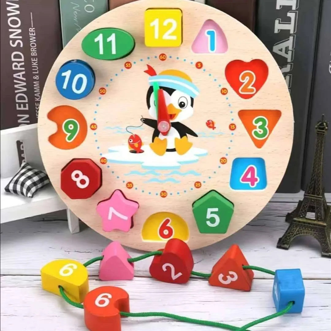 Montessori Wooden Shape Sorting Stacking Toy for Toddlers
