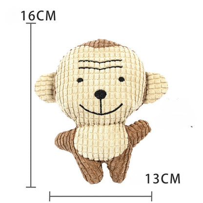 Plush Squeaky Dog Toy – Bite-Resistant Animal Chew Toy for Dogs