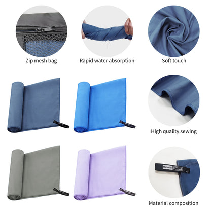 Microfiber Travel Towel with Mesh Bag – Quick Dry & Absorbent