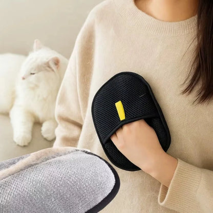 Pet Hair Remover Glove – Double-Sided Deshedding Brush for Dogs & Cats