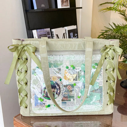 Ita Bag Transparent Window Tote – Y2K Kawaii Crossbody Shoulder Bag