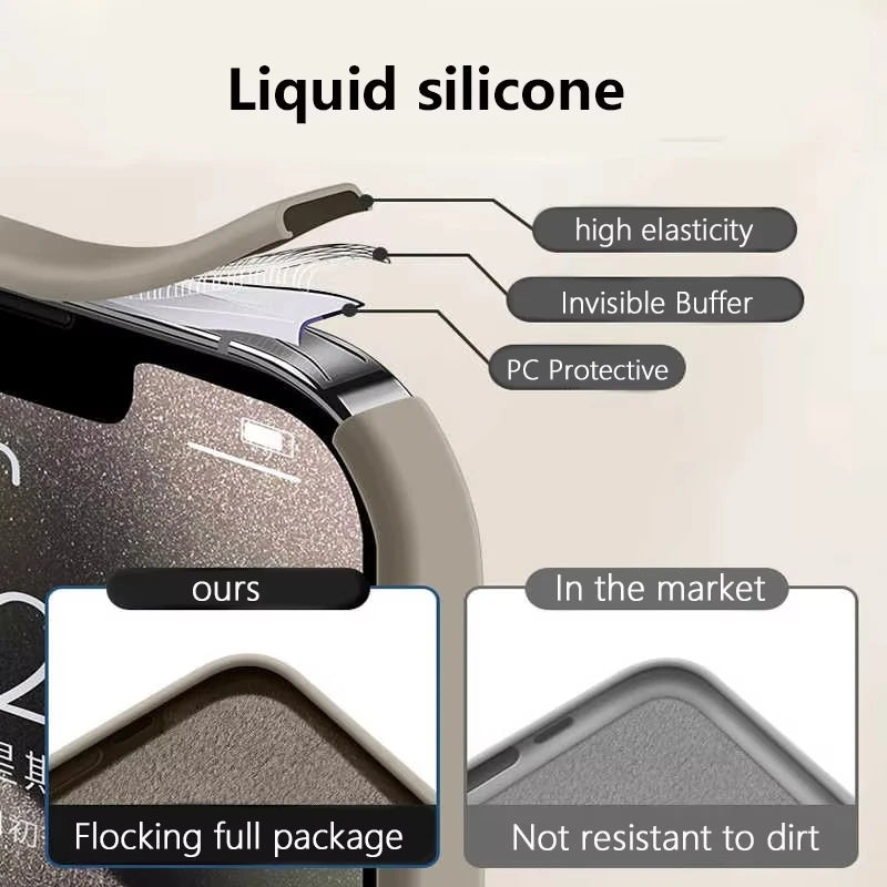 Original Liquid Soft Silicone Magsafe Wireless Charge Magnetic Case Iphone 16 Plus 15 14 13 12 Pro