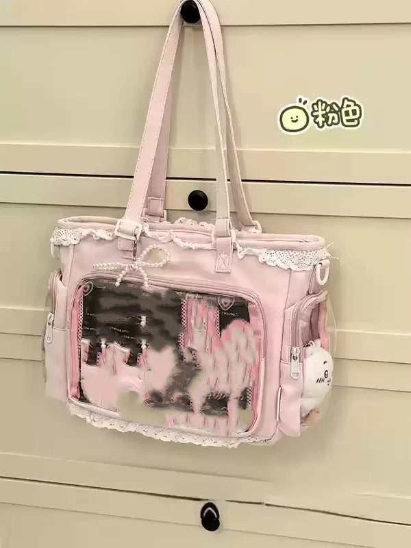 Anime Ita Bag Large Shoulder Crossbody Bag with Clear Window