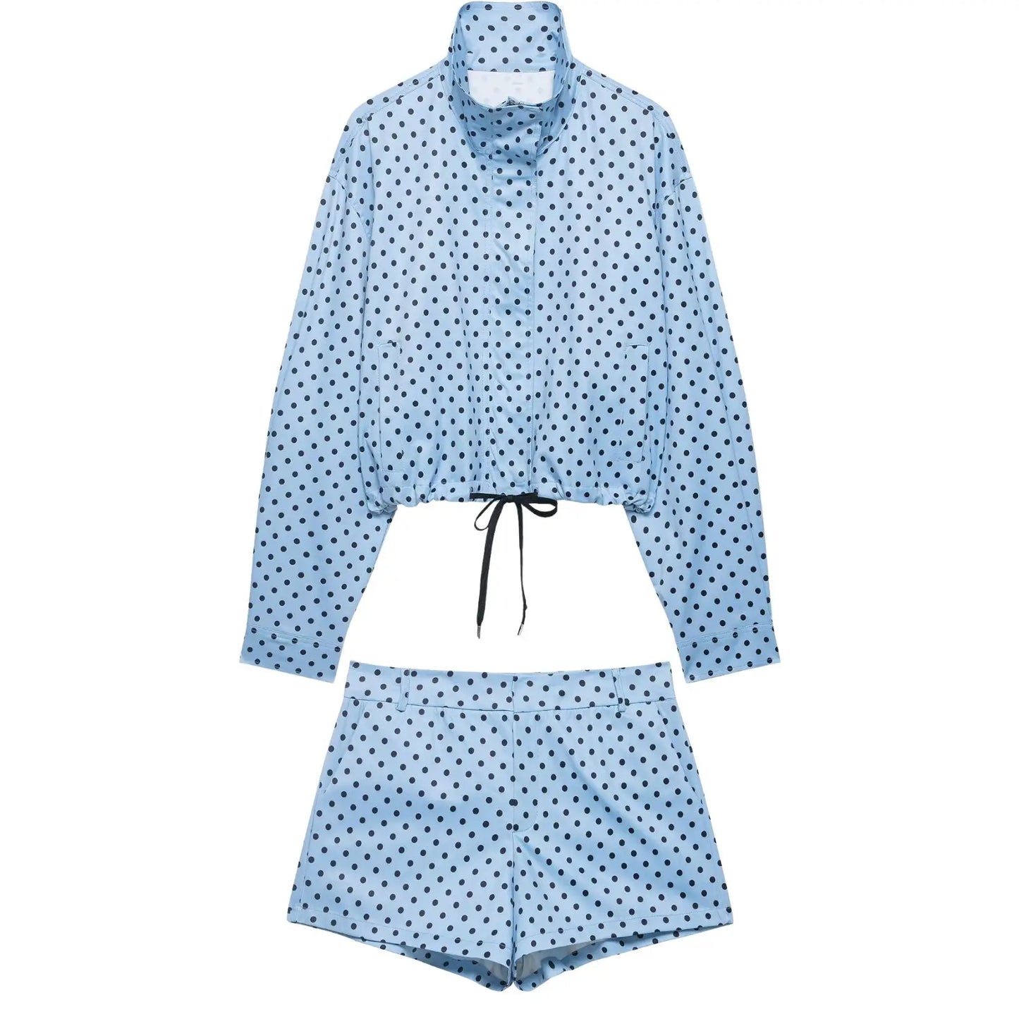 Women's Polka Dot Jacket & Shorts Set