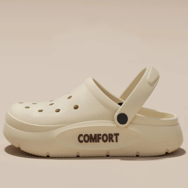 Hollow Clog Slippers – Thick Platform Anti-Slip Indoor Outdoor Shoes