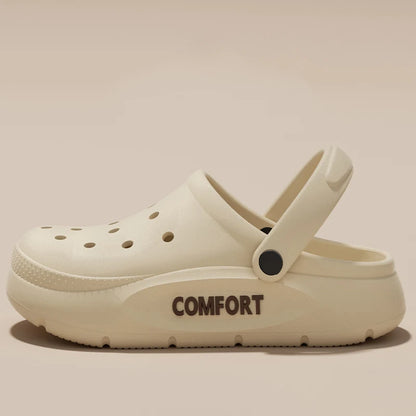 Hollow Clog Slippers – Thick Platform Anti-Slip Indoor Outdoor Shoes