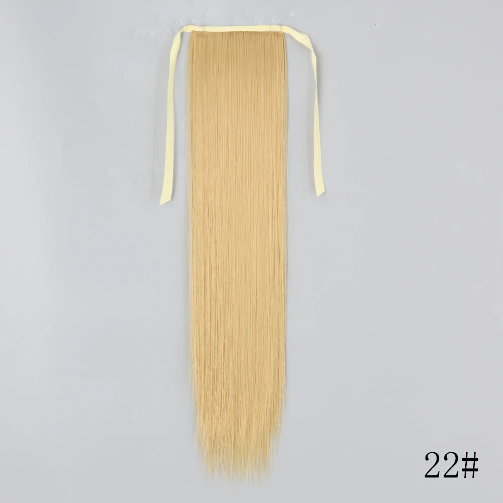 Wrap Around Ponytail Extension – Long Straight Synthetic Clip-In