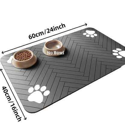 Pet Feeding Mat – Absorbent Quick-Dry Placemat for Dogs & Cats
