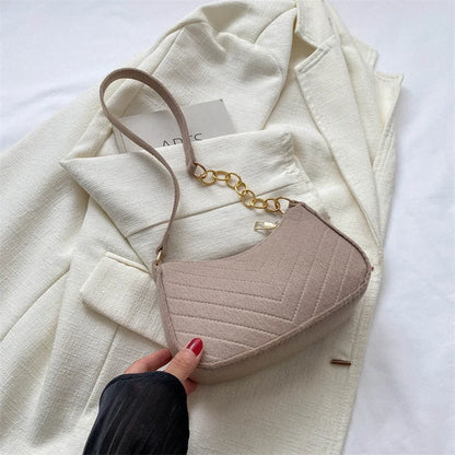 Women's Crescent Shoulder Bag – Mini Felt Underarm Purse