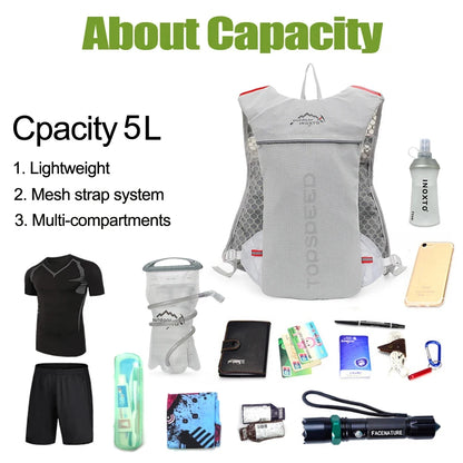Hydration Running Vest Backpack with Water Bladder – 5L Ultralight
