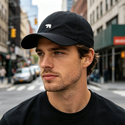 Baseball Cap with Bear Logo – Slim Fit Outdoor Dad Hat