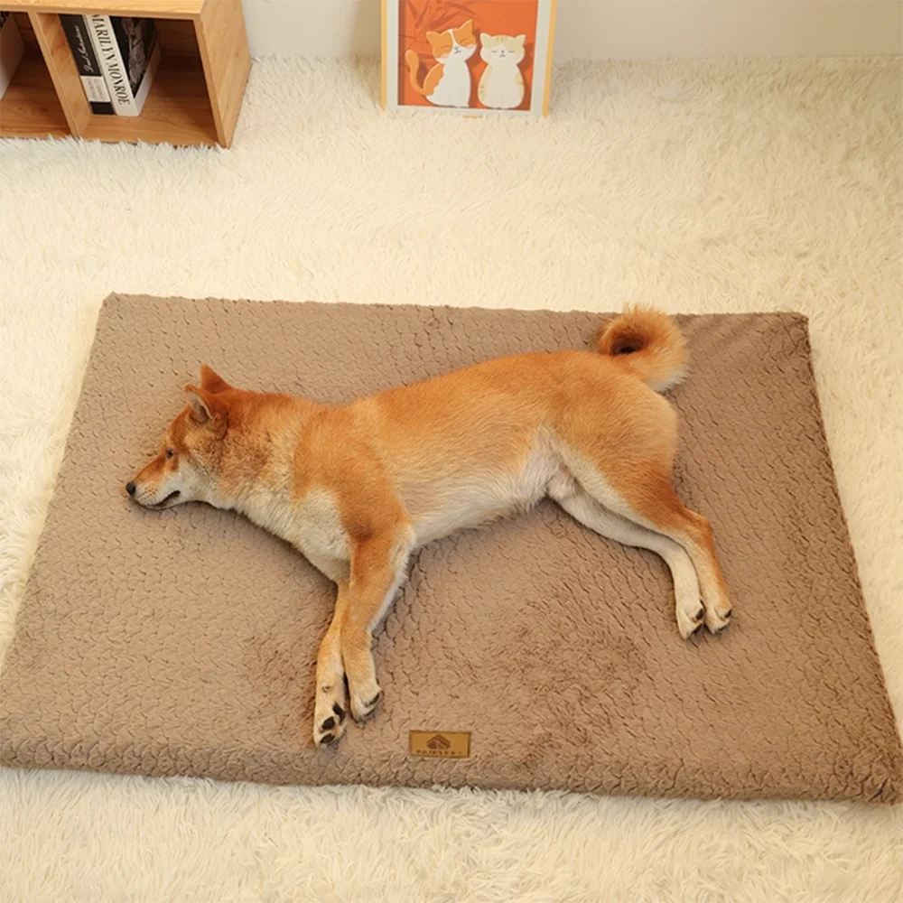 Orthopedic Dog Crate Mat – Washable Faux Fur Pet Bed Pad