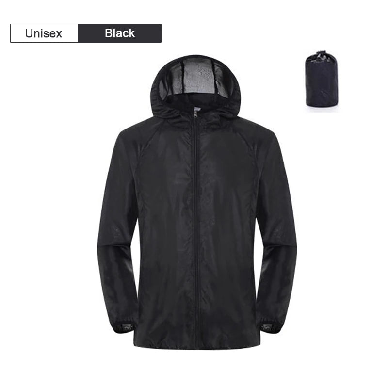 Waterproof Rain Jacket Unisex – Lightweight Packable Windbreaker
