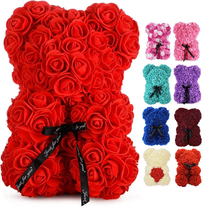 1pc 25m Artificial Flower Eternal Rose Teddy Bear Mom Mother S Day Birthday Valentine Anniversary