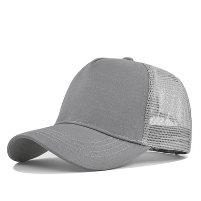 Custom Logo 5-Panel Mesh Trucker Baseball Cap – Men & Women