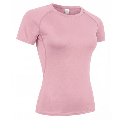 Women's Compression Athletic T-Shirt – Short Sleeve Quick Dry Workout Top
