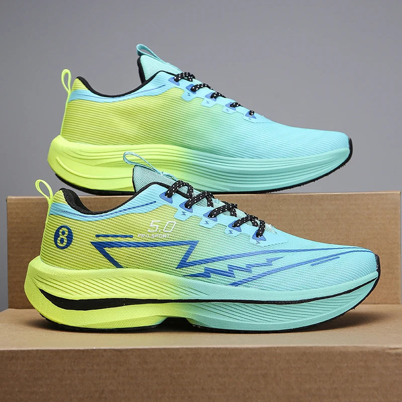 Carbon Plate Running Shoes – Soft Cushion Shock-Absorbing Unisex Sneakers