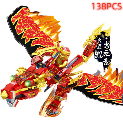 Ninja Dragon Building Blocks Set – Mini Action Figure Toy