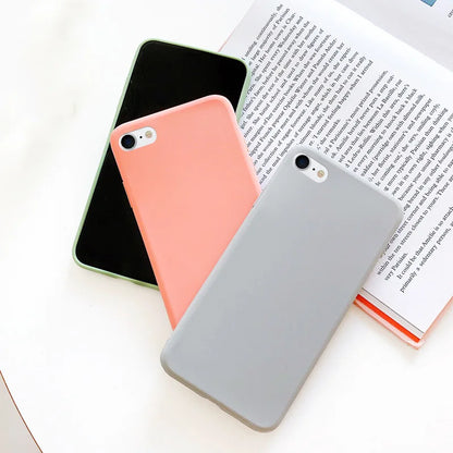 Case Iphone 7 8 Se 2020 2022 Shockproof Tpu Liquid Silicone Protective Phone Back Cover Soft - Soft