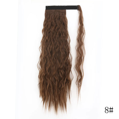 Wrap Around Ponytail Extension – Long Straight Synthetic Clip-In