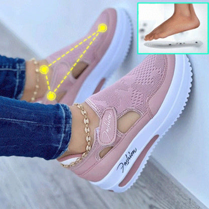 Women's Platform Sneakers Hollow Cutout Casual Shoes