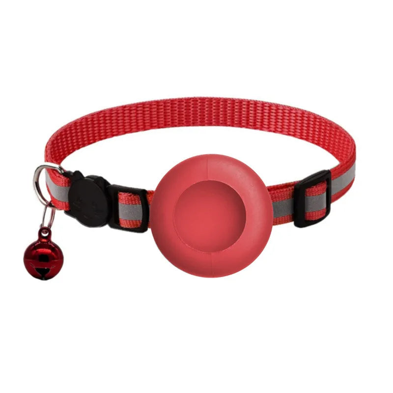 AirTag Pet Collar with GPS Holder – Adjustable Anti-Lost Collar for Cats & Puppies