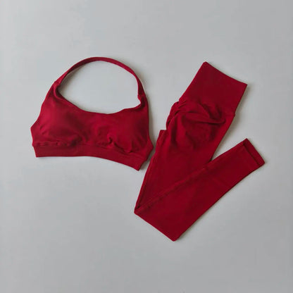 Women's Seamless Yoga Set – Sports Bra & High-Waist Leggings