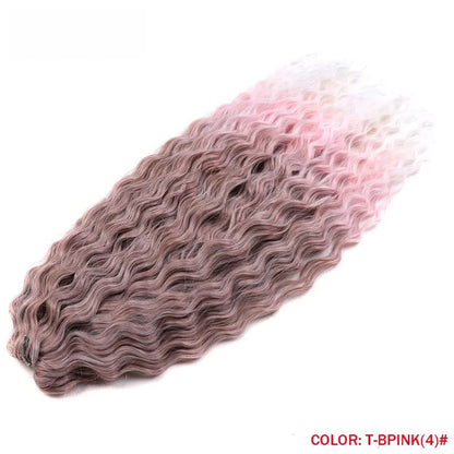 Idol 300g 22 Inch Ariel Curl Hair Water Wave Twist Crochet Synthetic Ombre Rainbow Color Braiding