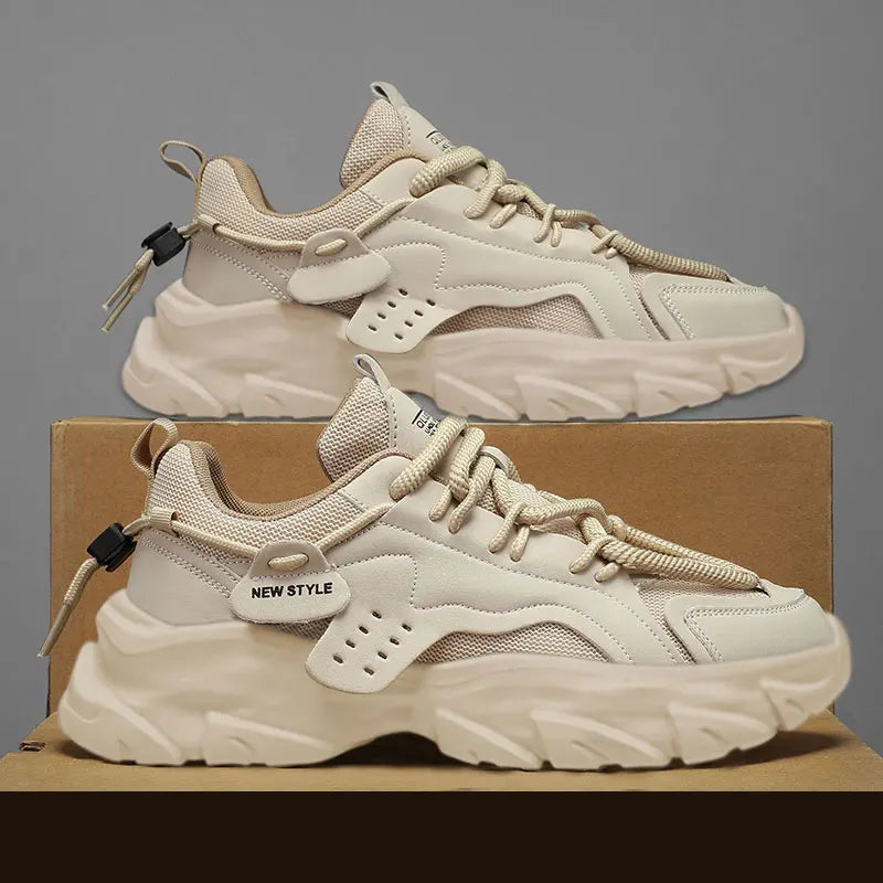Men's Breathable Chunky Sneakers | Thick Sole Running Shoes