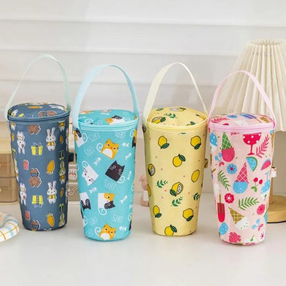Insulated Cup Carrier Tote Bag – Portable Drink Holder with Handle