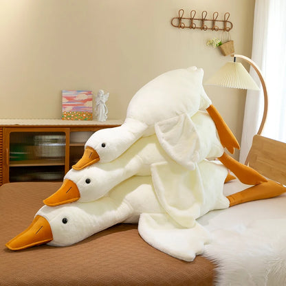 Giant White Goose Plush Pillow Toy – Soft Stuffed Animal Doll