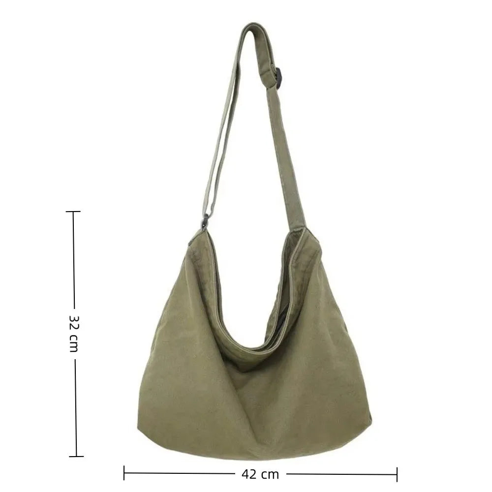 Large Capacity Retro Canvas Messenger Bag – Unisex