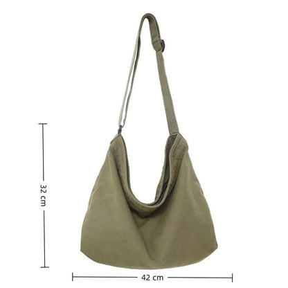 Large Capacity Retro Canvas Messenger Bag – Unisex