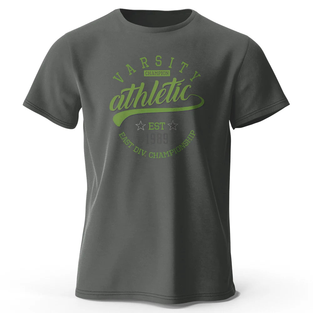 Vintage Varsity Graphic T Shirt 100% Cotton Unisex Tee