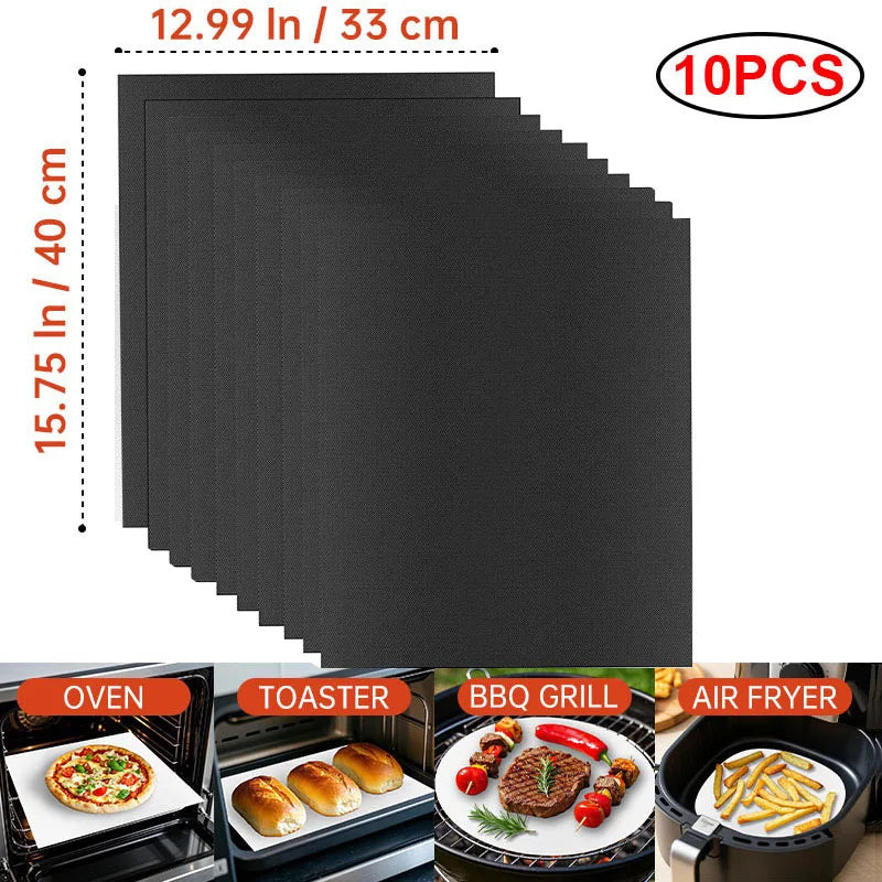 Non-Stick BBQ Grill Mat & Oven Liner – Reusable