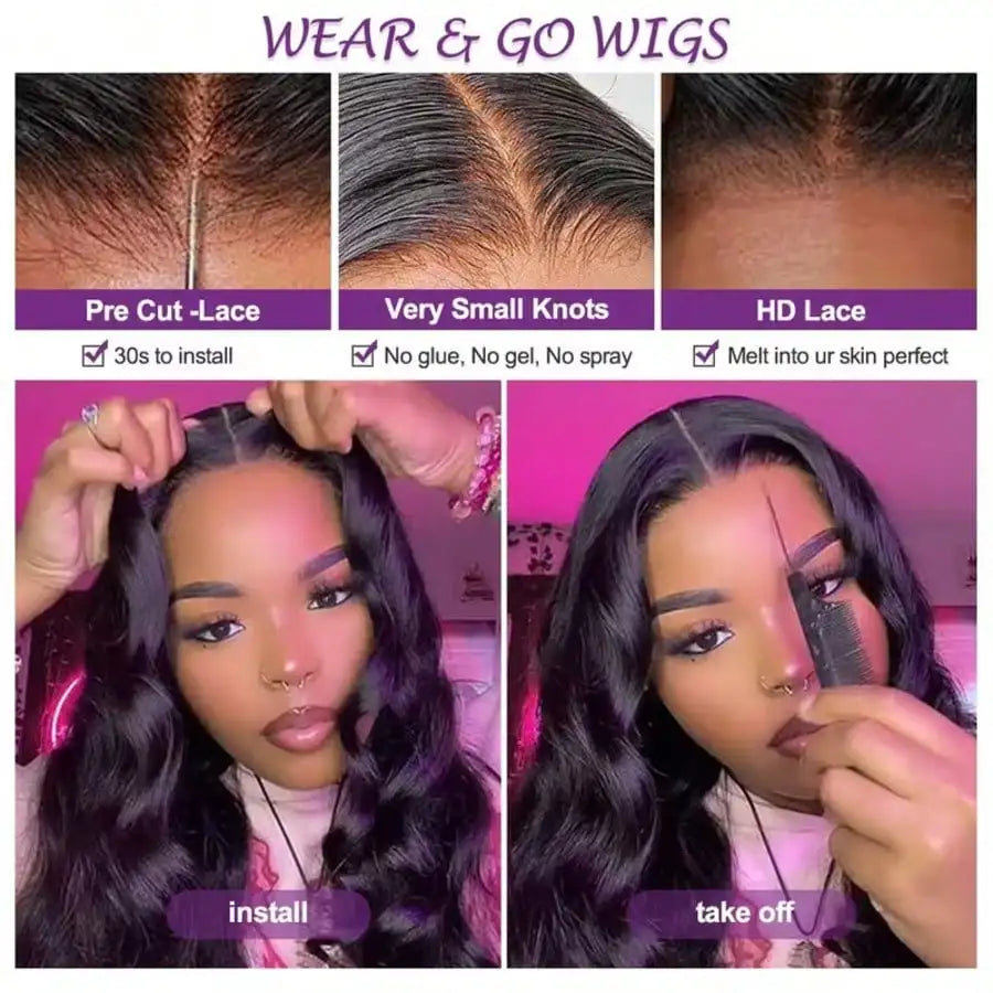 Body Wave HD Lace Front Wig – 13x4 Human Hair Natural Black