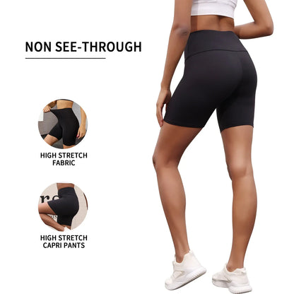 Women's High-Waist Biker Shorts – Tummy Control, No See-Through