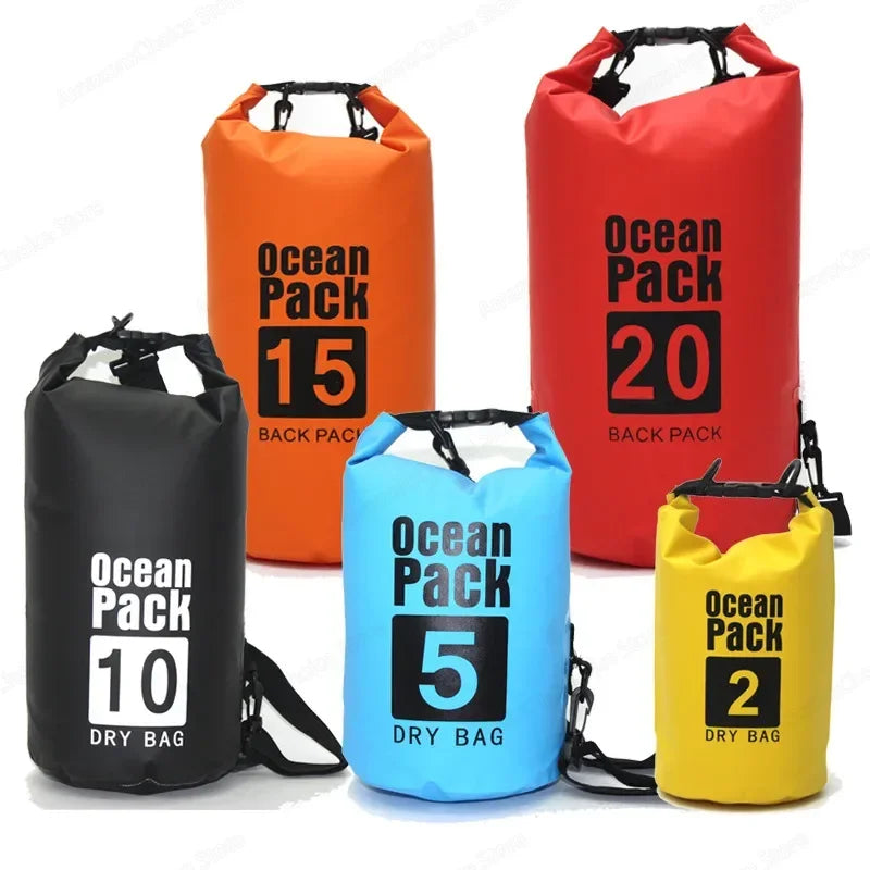 Waterproof Dry Bag 2L–30L – PVC Roll-Top Sack for Kayaking & Outdoor Sports