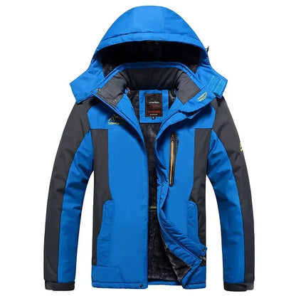Men's Plus Size Winter Parka – Thick Fleece Hooded Waterproof Coat