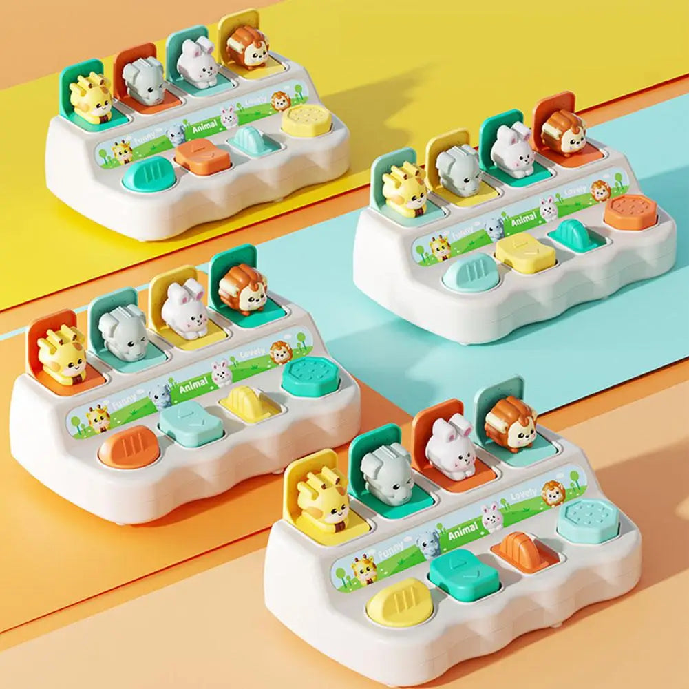 Montessori Pop-Up Animal Toy – Sensory Learning Box for Babies
