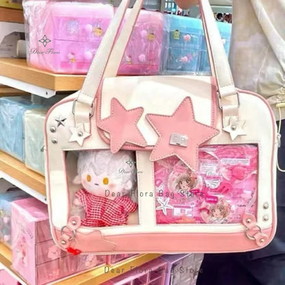 Ita Bag Y2K Star Transparent Pocket Crossbody – Lolita DIY Display Shoulder Bag