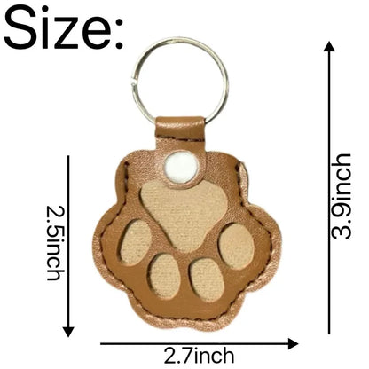 Pet Memorial Hair Storage Keychain – Leather Paw Keepsake Gift