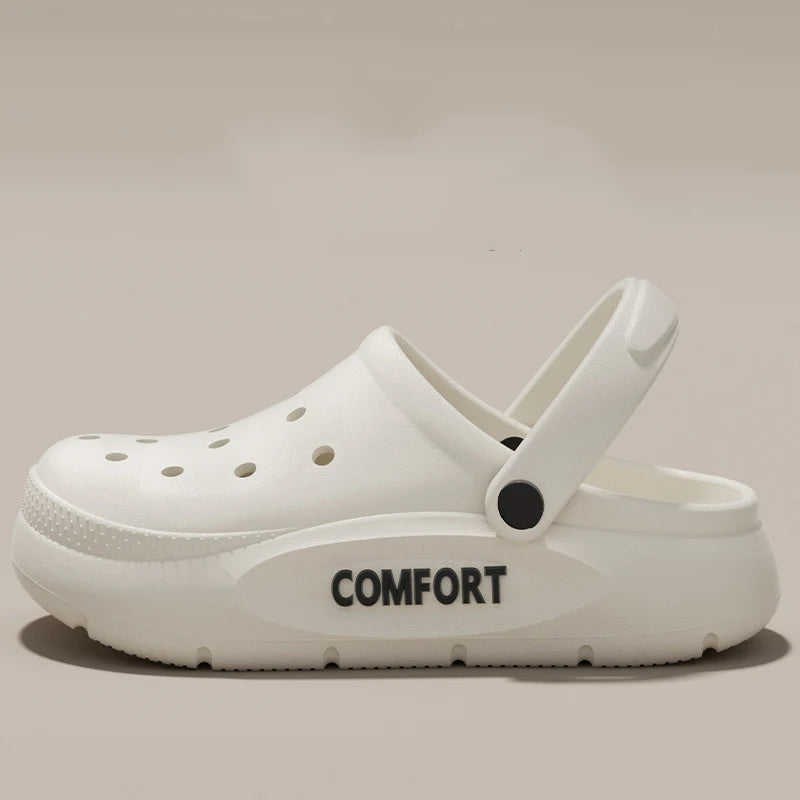 Hollow Clog Slippers – Thick Platform Anti-Slip Indoor Outdoor Shoes